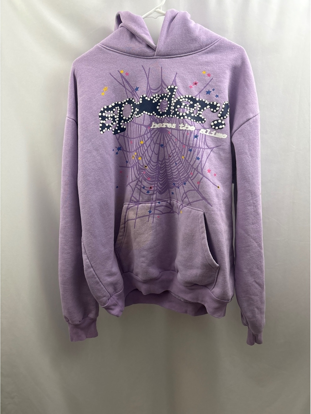 Sp5der Acai Hoodie Men sSize XL Purple Heavy Weight